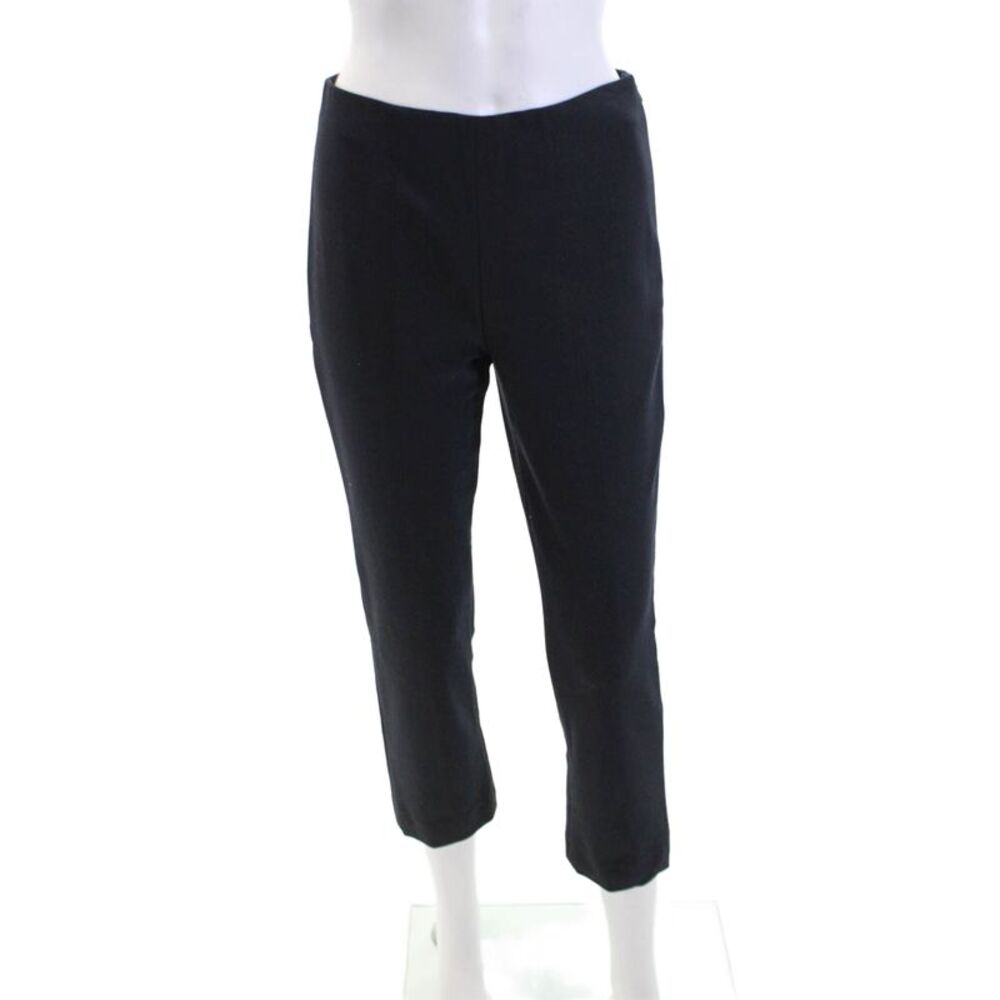 Vince Womens Textured Lined Pleated Straight Leg Dress Pants Black Size S